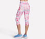 GO FLEX Printed High Waisted Capri, HOT PINK / YELLOW, full image number 1