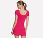 GO WALK Scoop Short Sleeve Dress, ROSE FLUO / BLEU, full image number 1