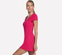 GO WALK Scoop Short Sleeve Dress, ROSE FLUO / BLEU, full image number 2
