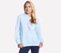 Floral Diamond Pullover Hoodie, SIL / WHITE / BLUE, full image number 0