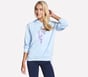 Floral Diamond Pullover Hoodie, SIL / WHITE / BLUE, full image number 3