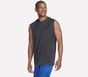 Hoops Sleeveless Hoodie, BLACK / CHARCOAL, full image number 2
