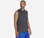 Hoops Sleeveless Hoodie, BLACK / CHARCOAL, full image number 3