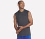 Hoops Sleeveless Hoodie, BLACK / CHARCOAL, full image number 4
