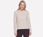 Cozy Luxe Velour Hoodie, BEIGE, full image number 0