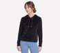 Cozy Luxe Velour Hoodie, BLACK, full image number 0
