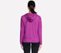 GO DRI Swift Stripe Hoodie, NOIR / FUCHSIA, full image number 1
