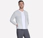 The Hoodless Hoodie Ottoman Jacket, WHITE / TAUPE, full image number 3