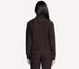 GO LUXE RIB Full Zip Jacket, CHOCOLAT / NOIR, full image number 1