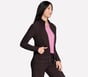 GO LUXE RIB Full Zip Jacket, CHOCOLAT / NOIR, full image number 2