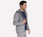 SKECH-KNITS Ultra Go Weekend Full Zip Hoodie, LIGHT GRAY, full image number 2