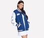 Varsity Jacket, PINK / BLUE, full image number 3