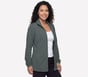 Cozy Luxe Tunic Jacket, GREEN / BLACK, full image number 2