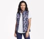 Cozy Fit Printed Vest, BLACK / WHITE / PURPLE, full image number 0