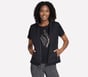 Cozy Fit Printed Vest, WHT / BLACK / SILVER, full image number 6