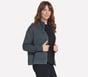 GO WALK Cozy Fit Diamond Jacket, GREEN / BLACK, full image number 3