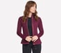 GO FLEX Harmony Full Zip Jacket, BURGUNDY / PINK, full image number 0