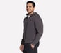 Skechers Max Soft Hooded Jacket, BLACK / CHARCOAL, full image number 3