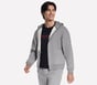 Skechers Max Soft Hooded Jacket, LIGHT GRAY, full image number 2