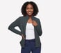 The GO WALK Shine Jacket, GREEN / BLACK, full image number 2