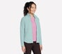 The GO WALK Shine Jacket, GUNMETAL / LIGHT BLUE, full image number 2