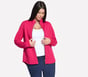 The GO WALK Shine Jacket, HOT PINK / BLUE, full image number 4