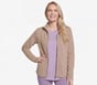 The GO WALK Shine Jacket, GRAU / BRAUN, full image number 0