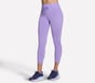 GO WALK Rib Mix High Waisted 7/8 Legging, PURPLE / CORAL, full image number 0