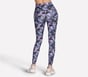 GO WALK Printed Full Length High-Waisted Legging, BLACK / WHITE / PURPLE, full image number 1