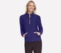 GO LUXE Rib 1/4 Zip, VIOLET / BLEU, full image number 0