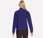 GO LUXE Rib 1/4 Zip, VIOLET / BLEU, full image number 1
