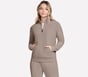 GO LUXE Rib 1/4 Zip, TAUPE / BROWN, full image number 0