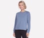 Cozy Luxe Crewneck, WHITE / BLUE, full image number 2