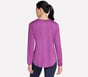 GO DRI Swift Long Sleeve Tunic Crew, NOIR / FUCHSIA, full image number 1