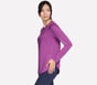 GO DRI Swift Long Sleeve Tunic Crew, NOIR / FUCHSIA, full image number 2