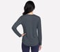 GO DRI Swift Long Sleeve Tunic Crew, GUNMETAL / LIGHT BLUE, full image number 1