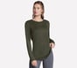 GO DRI Swift Long Sleeve Tunic Crew, OLIVE / NOIR, full image number 0