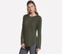 GO DRI Swift Long Sleeve Tunic Crew, OLIVE / NOIR, full image number 2