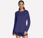 GO DRI Swift Long Sleeve Tunic Crew, PURPLE / BLUE, full image number 0