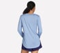 GO DRI Swift Long Sleeve Tunic Crew, BLANC / BLEU, full image number 1