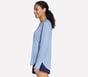 GO DRI Swift Long Sleeve Tunic Crew, BLANC / BLEU, full image number 2