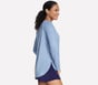 GO DRI Swift Long Sleeve Tunic Crew, BLANC / BLEU, full image number 3