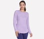GO DRI Swift Long Sleeve Tunic Crew, BIALY  /  JASNY FIOLETOWY, full image number 0