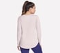 GO DRI Swift Long Sleeve Tunic Crew, WHITE / PINK, full image number 1