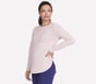 GO DRI Swift Long Sleeve Tunic Crew, WHITE / PINK, full image number 2