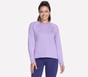 GO DRI Stride Long Sleeve Crew, WHITE / LIGHT PURPLE, full image number 0