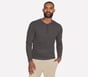 GO KNIT Waffle Henley, BLACK / CHARCOAL, full image number 0