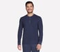 GO KNIT Waffle Henley, CHARCOAL / NAVY, full image number 0