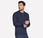 GO KNIT Waffle Henley, CHARCOAL / NAVY, full image number 2