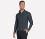 GO DRI All Day Performance 1/4 Zip, BLACK / CHARCOAL, full image number 2